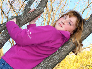 Erin Hamilton in a tree