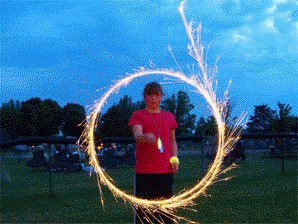 Canada Day fireworks - sparkler, Acton
