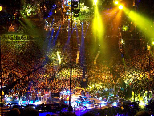 Billy Joel concert at Toronto's Air Canada Centre - overall view of the stage and the audience.
