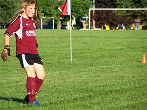 Erin in goal, Acton soccer league