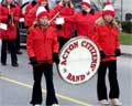 Acton citizens band in Santa Claus parade