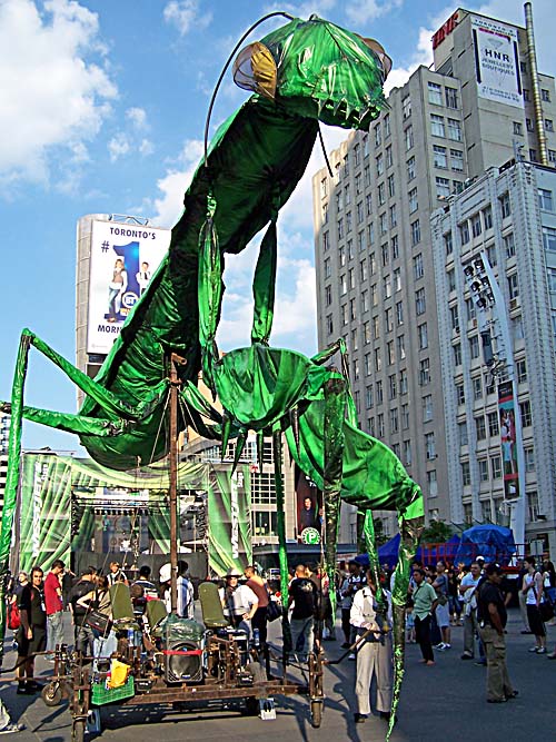 2008 Toronto Just for Laughs Festival - praying mantis at Yonge Dundas Square