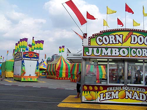 Concessions set up in advance of the 2007 CNE opening