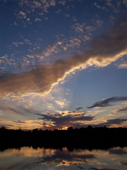 Beautiful sunset over Fairy Lake, Acton, Ontario