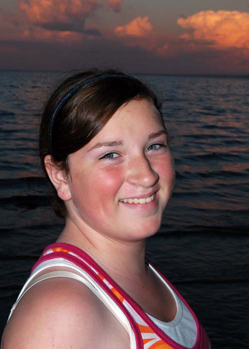 Erin Hamilton at Burlington beach along the shores of Lake Ontario