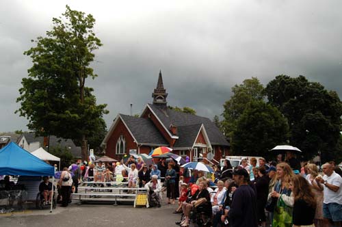 2008 Acton Leathertown Festival - rain clouds at the main stage area