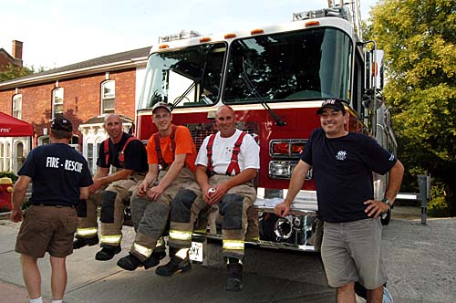 Georgetown firefighters relax during the 2008 Georgetown Rock & Roll Classics