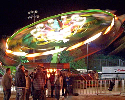 2007 Acton Ontario Fall Fair. A ride spins in the night