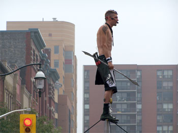 2006 Toronto Buskerfest -  balancing and juggling performance