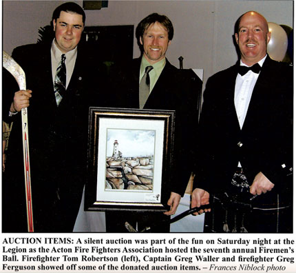 Acton Fire Fighters Association 2007 Firemen's Ball silent auction - including lighthouse print by Ann Hamilton