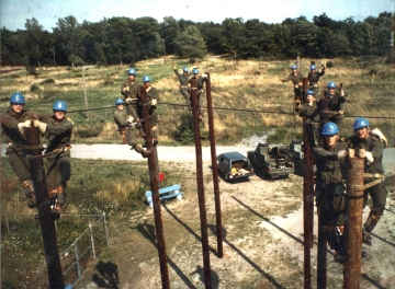 James in the Canadian Armed Forces Reserves - lineman training