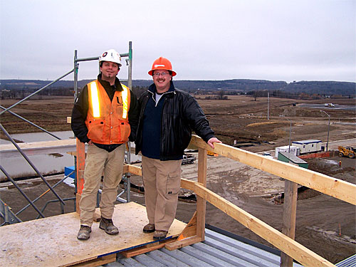 Martino and James on Chudleigh's new plant in Milton