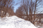 The path is close to the Black Creek valley in Acton, Ontario