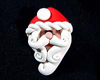 Hand made pins by artist Ann Hamilton - Santa Claus