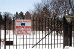 Main entrance gate to the former Beardmore Leather Tannery property in Acton, Ontario