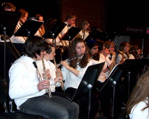 Acton High School concert band during the 2008 Christmas concert