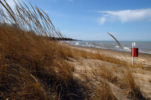 Lake Huron and the beach of Kincardine, Ontario