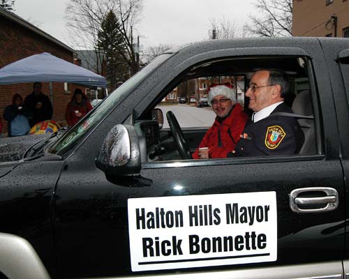 2008 Acton Santa Claus Parade - Halton Hills Mayor Rick Bonnette
