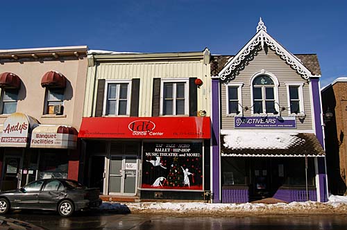 downtown Acton, Ontario in winter