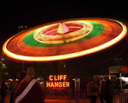 fall fair ride at night